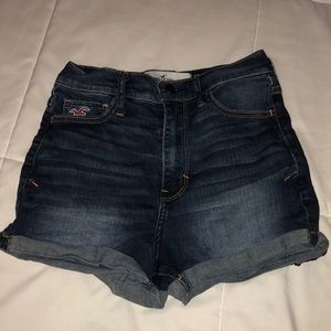 Hollister jean shorts navy blue wash